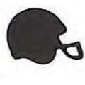 Paper Shapes Football Helmet (2")